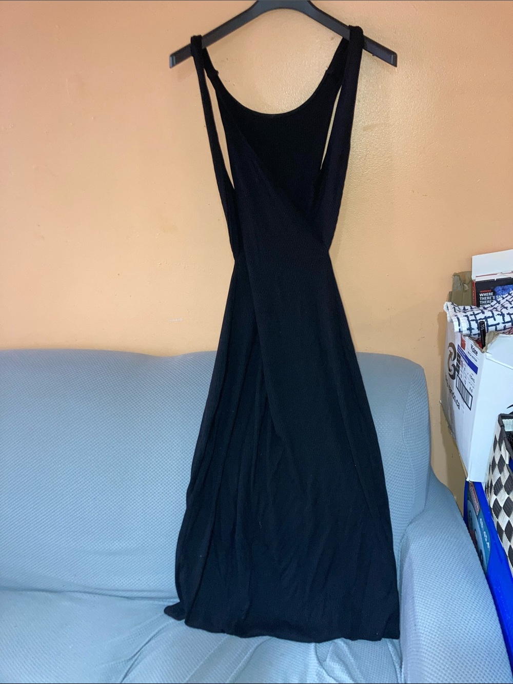 H&M Black Sleeveless Maxi Dress with Scoop Neckline